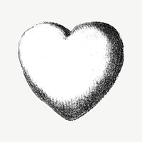 Heart shape, vintage illustration psd.  Remixed by rawpixel. 