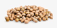 Dry chickpea, isolated design on white