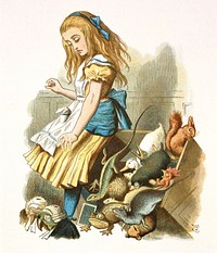 Illustration from The Nursery "Alice", "Alice's Adventures in Wonderland" (1890) illustrated by John Tenniel.