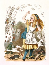 Illustration from The Nursery "Alice", "Alice's Adventures in Wonderland" (1890) illustrated by John Tenniel.