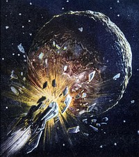 Dangers of Space (1930) illustrated by Lucien Rudaux. Original public domain image from Wikimedia Commons. Digitally enhanced by rawpixel.