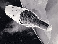 Manned Orbiting Laboratory (MOL) (1966) illustrated by U.S. Air Force. Original public domain image from Wikimedia Commons. Digitally enhanced by rawpixel.