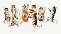 Vintage cat music ban illustration psd. Remixed by rawpixel.