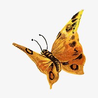 Yellow butterfly, animal illustration. Remixed by rawpixel.