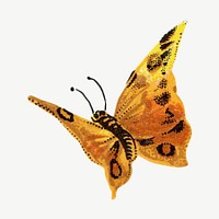 Yellow butterfly, animal illustration psd. Remixed by rawpixel.