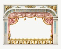 Vintage theater chromolithograph illustration psd. Remixed by rawpixel.