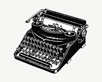 Typewriter vintage illustration psd. Remixed by rawpixel. 