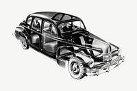 Classic car illustration psd. Remixed by rawpixel. 