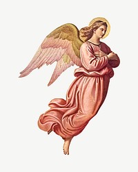 Flying angel vintage illustration psd. Remixed by rawpixel. 