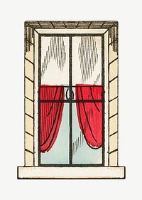 Vintage window chromolithograph art psd. Remixed by rawpixel. 