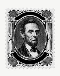 Abraham Lincoln ink engraving psd. Remixed by rawpixel. 