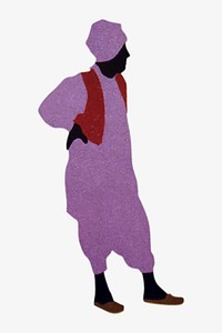 Man in Indian robe silhouette. Remixed by rawpixel.