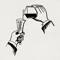 "How to Measure" diagram, with graduated cylinder measuring fluid drams (1926), vintage illustration. Original public domain image from Wikimedia Commons.  Digitally enhanced by rawpixel.