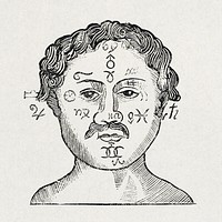 Signification of moles  (1834), vintage illustration by John Ashton. Original public domain image from Wikimedia Commons.  Digitally enhanced by rawpixel.
