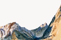 Watercolor mountain range collage element. Remixed by rawpixel.