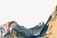 Watercolor mountain range border collage element psd. Remixed by rawpixel.