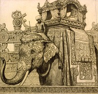 Elephant with howdah (between 1890 and 1934) by Wladyslaw Theodore Benda