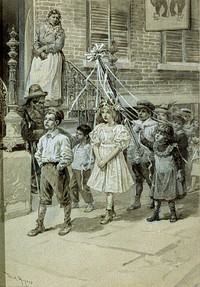 The boy who knew where there was a tree, or, Going a Maying (c1898) by Harper and Brothers, W A Rogers and W A  William Allen Rogers