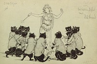 Her majesty led this strange orchestra (1888) by Rosina Emmet Sherwood