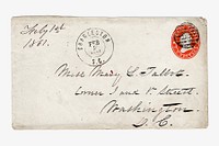 Confederate Cover with U. S. Postal Issue Used After Secession. Original public domain image from Smithsonian. Digitally enhanced by rawpixel.