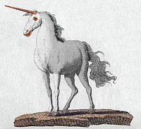 Unicoron (1806) vintage illustration by Friedrich Johann Justin Bertuch. Original public domain image from Wikimedia Commons. Digitally enhanced by rawpixel.