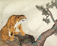 Tiger and Dragon (1781) Japanese ukiyo-e art by Maruyama Okyo. Original public domain image from Wikimedia Commons. Digitally enhanced by rawpixel.