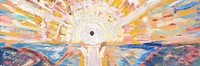Abstract sun oil painting background. Remixed by rawpixel.