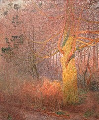 Tree in the Sun (1900) oil painting art by Emile Claus. Original public domain image from Wikimedia Commons. Digitally enhanced by rawpixel.