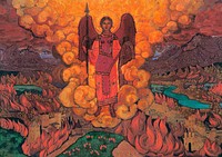 Last Angel (1912) illustrated by Nicholas Roerich. Original public domain image from Wikimedia Commons. Digitally enhanced by rawpixel.