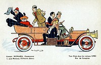 Advertisement for the Unic cars (1911) chromolithograph by Daniel de Losques. Original public domain image from Wikipedia. Digitally enhanced by rawpixel.