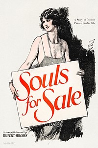 Souls for Sale poster (1923) chromolithograph by Goldwyn Pictures. Original public domain image from Wikipedia. Digitally enhanced by rawpixel.