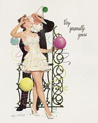 Very personally yours (1950) chromolithograph by Kotex and Coby Whitmore. Original public domain image from Wikipedia. Digitally enhanced by rawpixel.