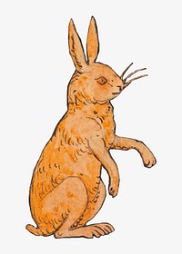 Brown rabbit, vintage animal illustration by P. C. Skovgaard. Remixed by rawpixel.