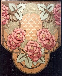 Sidewall - sample (1906&ndash;07), Art nouveau flower illustration. Original public domain image from The Smithsonian Institution. Digitally enhanced by rawpixel.