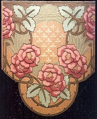 Sidewall - sample (1906–07), Art nouveau flower illustration. Original public domain image from The Smithsonian Institution. Digitally enhanced by rawpixel.