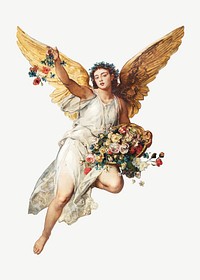 Eirene, vintage angel illustration by Ludwig Knaus psd. Remixed by rawpixel.