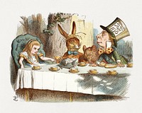 Illustration from The Nursery "Alice", "Alice's Adventures in Wonderland" (1890), vintage illustration by John Tenniel. Original public domain image from Wikimedia Commons. Digitally enhanced by rawpixel.