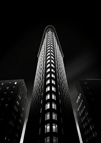 A building architecture tower black. AI generated Image by rawpixel.