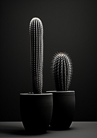 A cactusr plant black houseplant. AI generated Image by rawpixel.