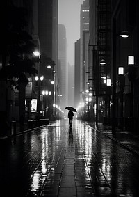 A rainy city architecture silhouette cityscape. .