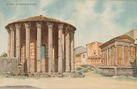 Exterieur van de Tempel van Vesta te Rome (c. 1875 - in or before 1907) by Ernesto Richter