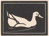 Zwemmende eend (1923 - 1924) by Julie de Graag