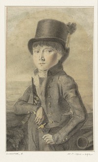 Portret van de kunstenaar Gijsbert Webbers (1805 - 1858) by Ary Scheffer