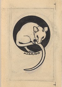 Muis die in eigen staart bijt (1919) by Julie de Graag