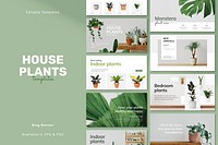 Editable florist psd templates for social media