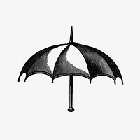 Vintage European style umbrella engraving from Bentley&#39;s Ancient and Modern History of Worcestershire; to which is added an alphabetical list of 1,500 of the nobility, gentry, clergy, and other inhabitants by <a href="https://www.rawpixel.com/search/Joseph%20Bentley?sort=curated&amp;page=1">Joseph Bentley</a> (1842). Original from the British Library. Digitally enhanced by rawpixel.
