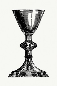 Vintage European style chalice engraving