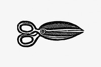 Vintage European style scissors illustration from Real Sailor-Songs by <a href="https://www.rawpixel.com/search/John%20Antiquary%20Ashton?sort=curated&amp;page=1">John Antiquary Ashton</a> (1891). Original from the British Library. Digitally enhanced by rawpixel.<br /><br />