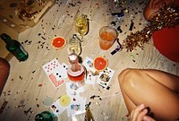 People playing cards in the party