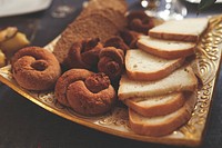 Plate of mixed bread and pastries. Visit <a href="https://kaboompics.com/" target="_blank">Kaboompics</a> for more free images.